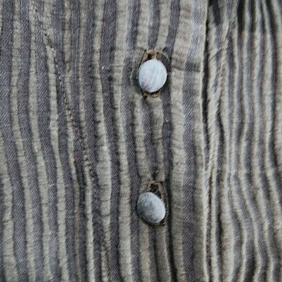 Cynthia Ashby Women's Silk Linen Blend Plisse Dress Shirt - L - Picture 5 of 9